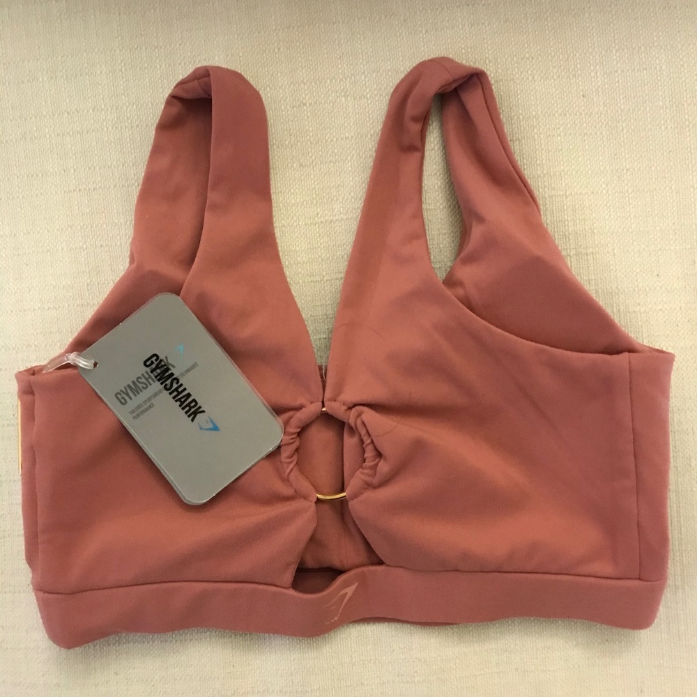 NWT Gym Shark x Whitney Simmons Sports Bra M Brick